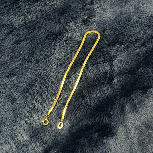 Estate Vintage 14K Real Solid Yellow Gold C Cobra Link Chain Bracelet 7” - Picture 8 of 12